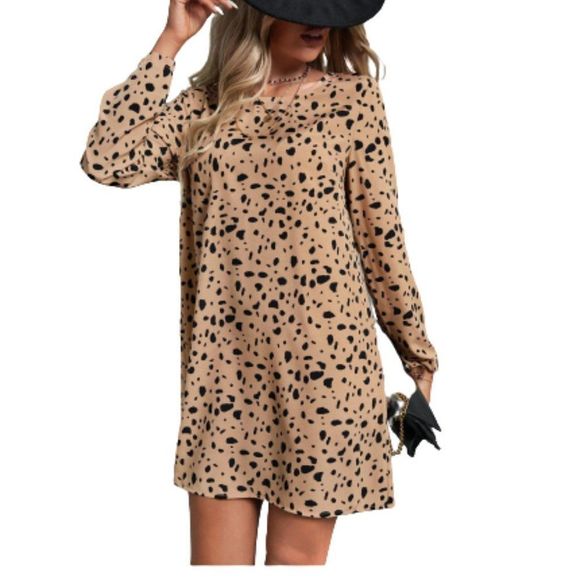 DONATED ❌Cheetah Shift Dress with Bow Tie Back Size small - Picture 3 of 5